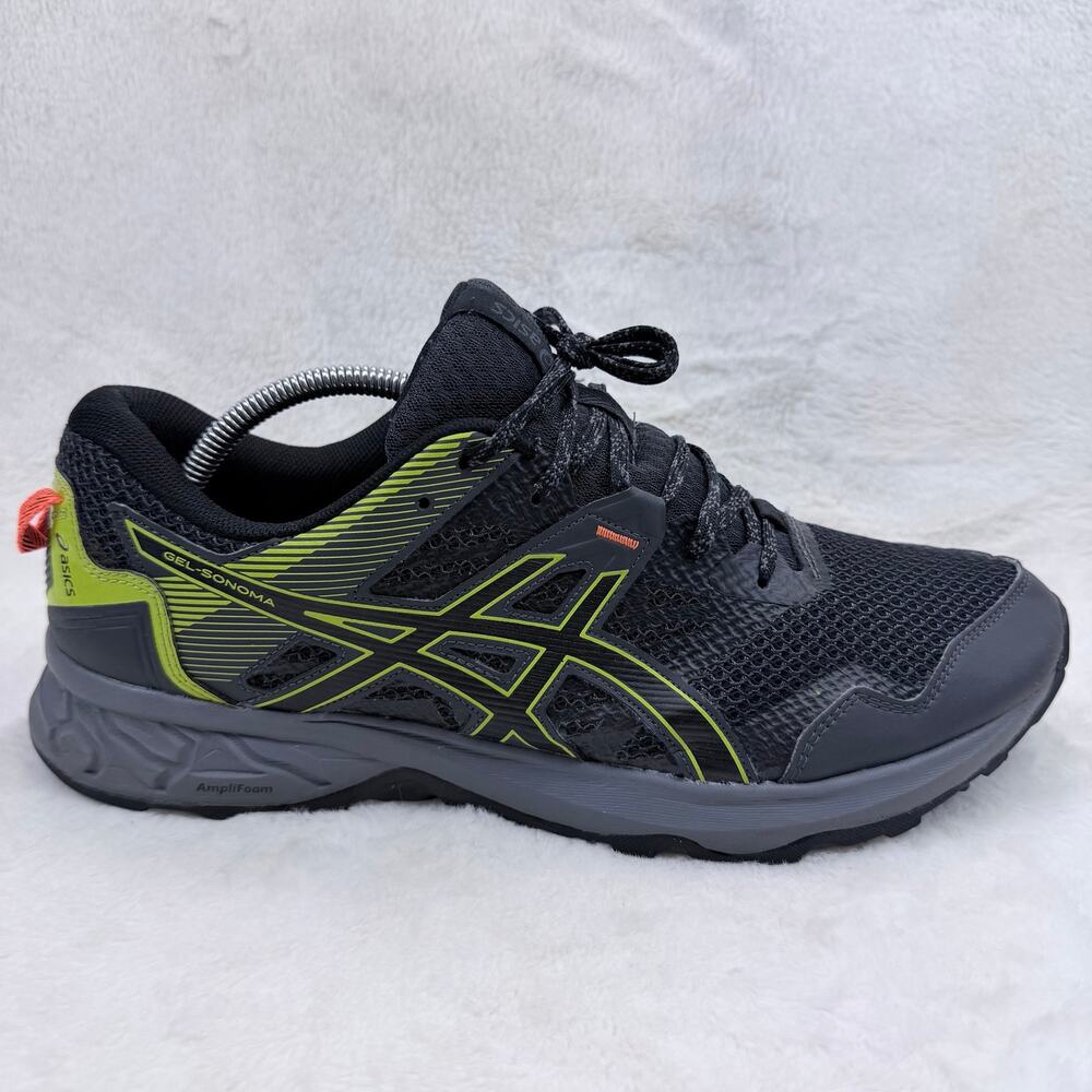 ASICS Gel-Sonoma 5 Mens Trail Running Shoes Black Yellow Size 12 Athletic Shoes